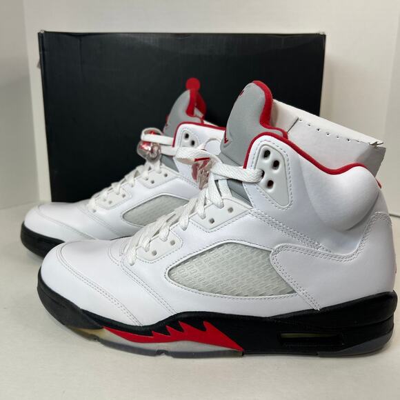 Air Jordan 5 Retro Fire Red Silver Tongue Men’s 9.5 (2012) – Style 136027-100 - Picture 5 of 16